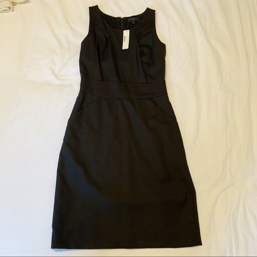 NWT - J Crew Black Sheath Dress - Size 0